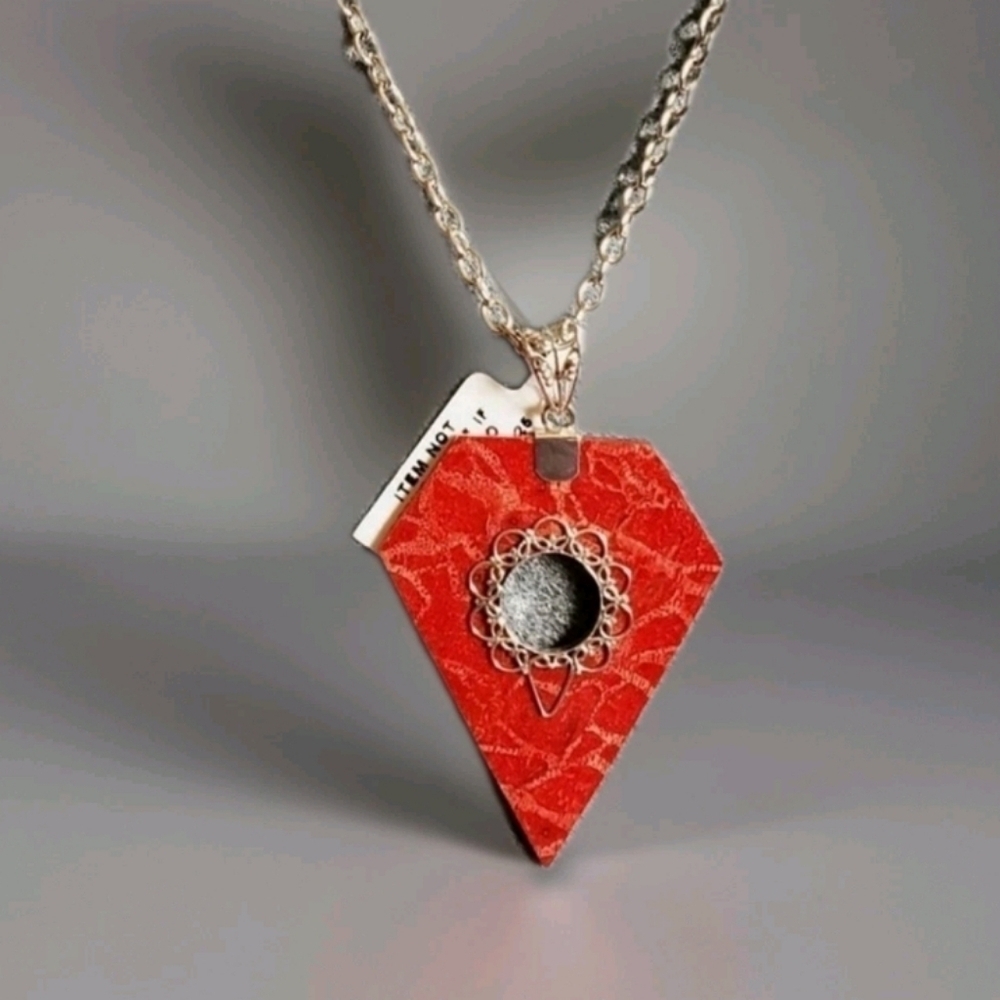 Sterling Silver Red Coral Pendant